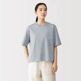 婦人　涼感ＵＶカットクルーネックワイド半袖Ｔシャツ