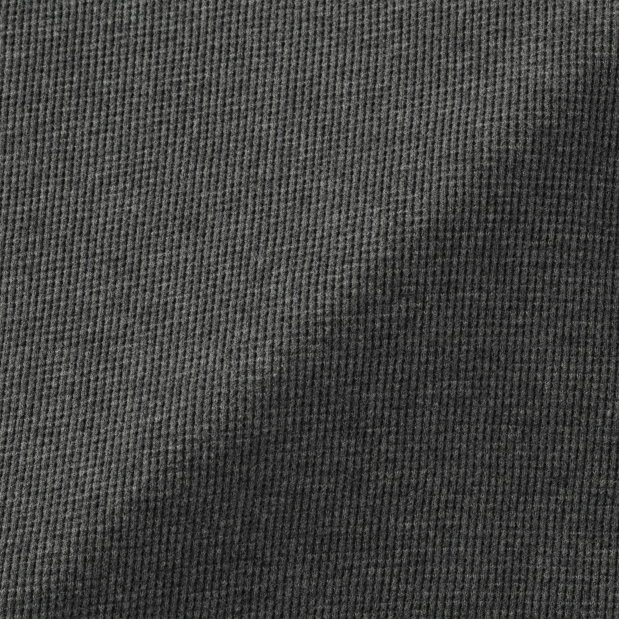 婦人　ワッフル編みクルーネック長袖カーディガン