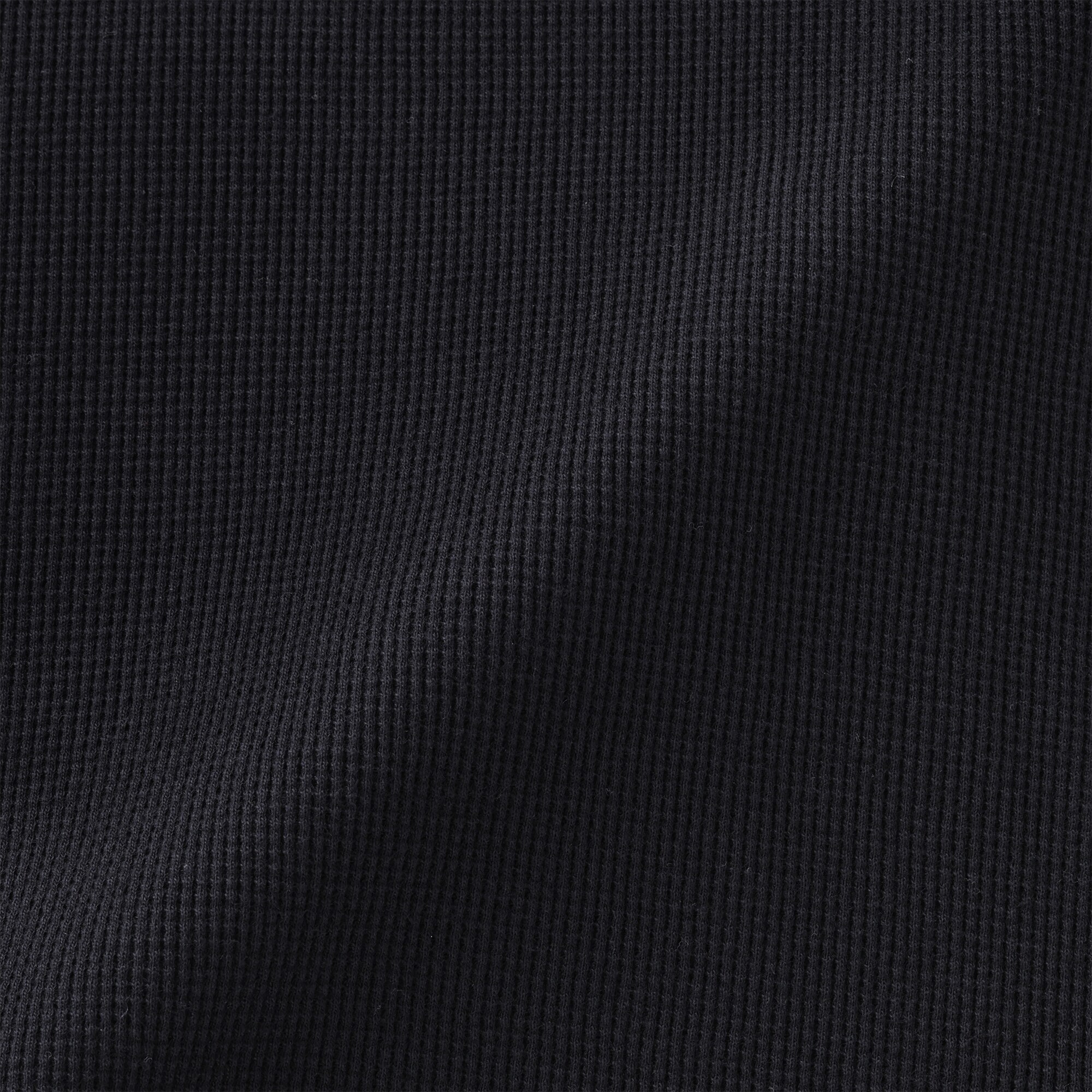 婦人　ワッフル編みクルーネック長袖カーディガン