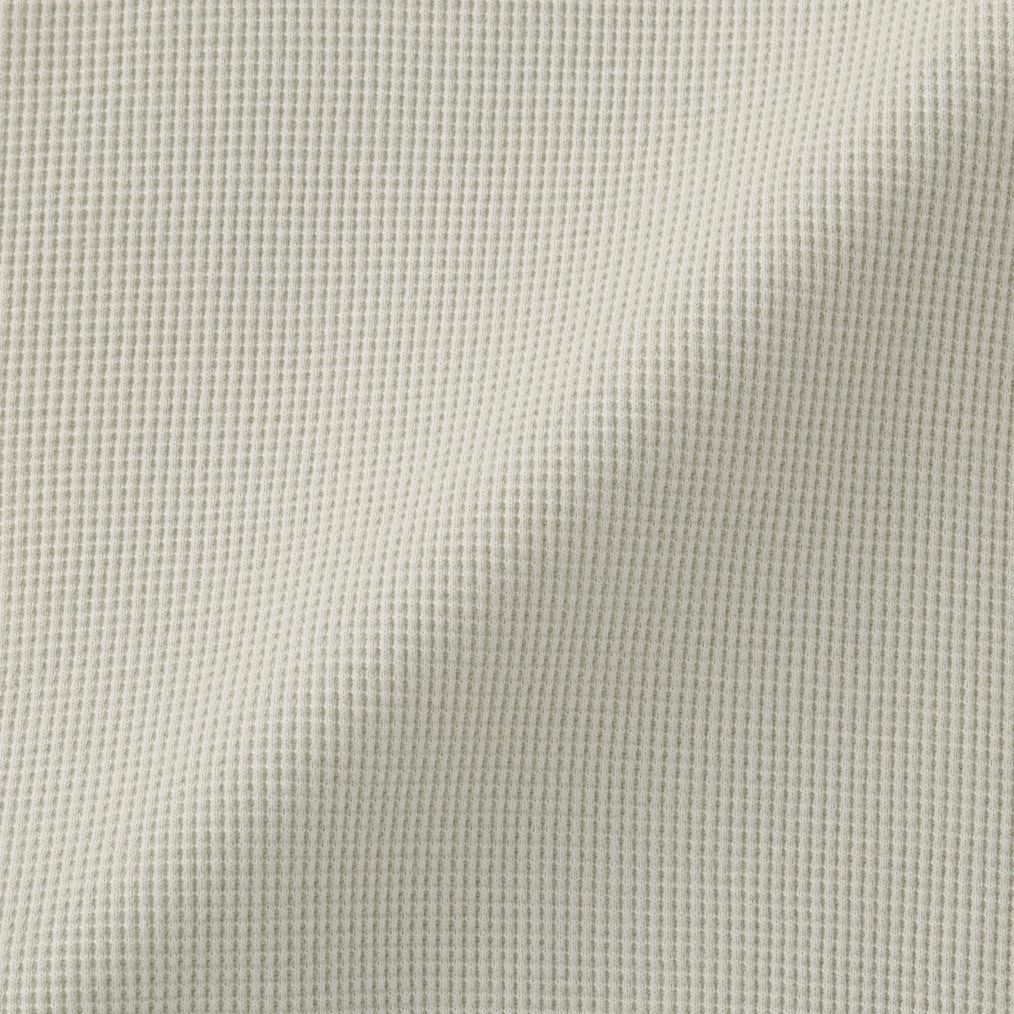 婦人　ワッフル編みクルーネック長袖カーディガン