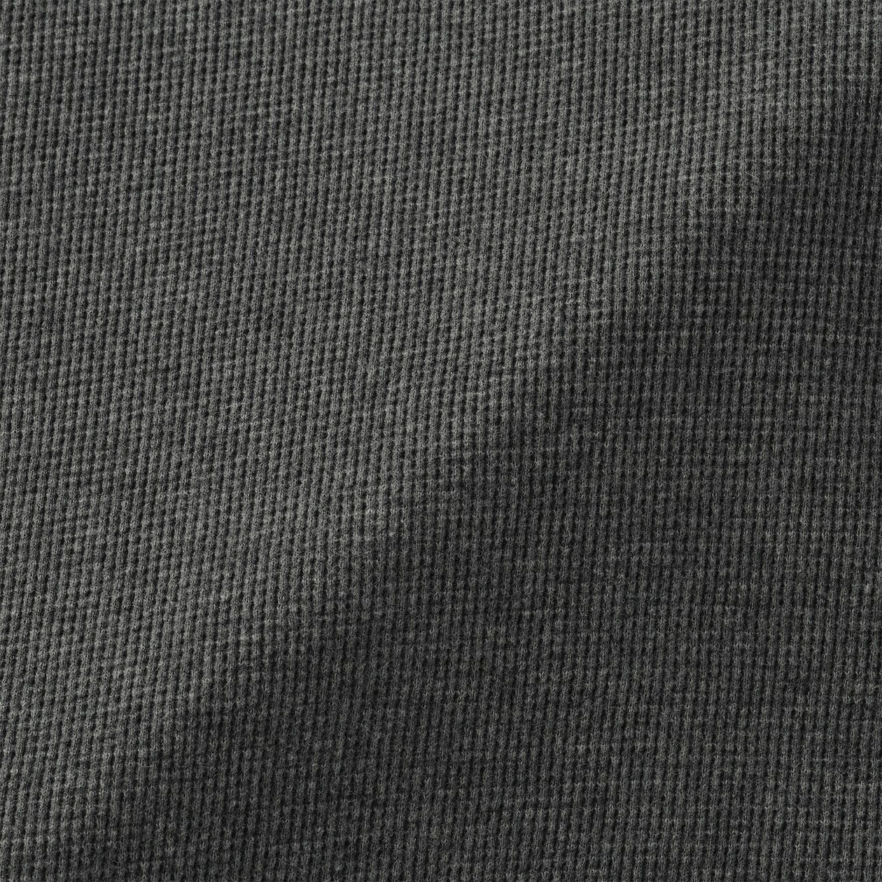 婦人　ワッフル編みクルーネック長袖カーディガン