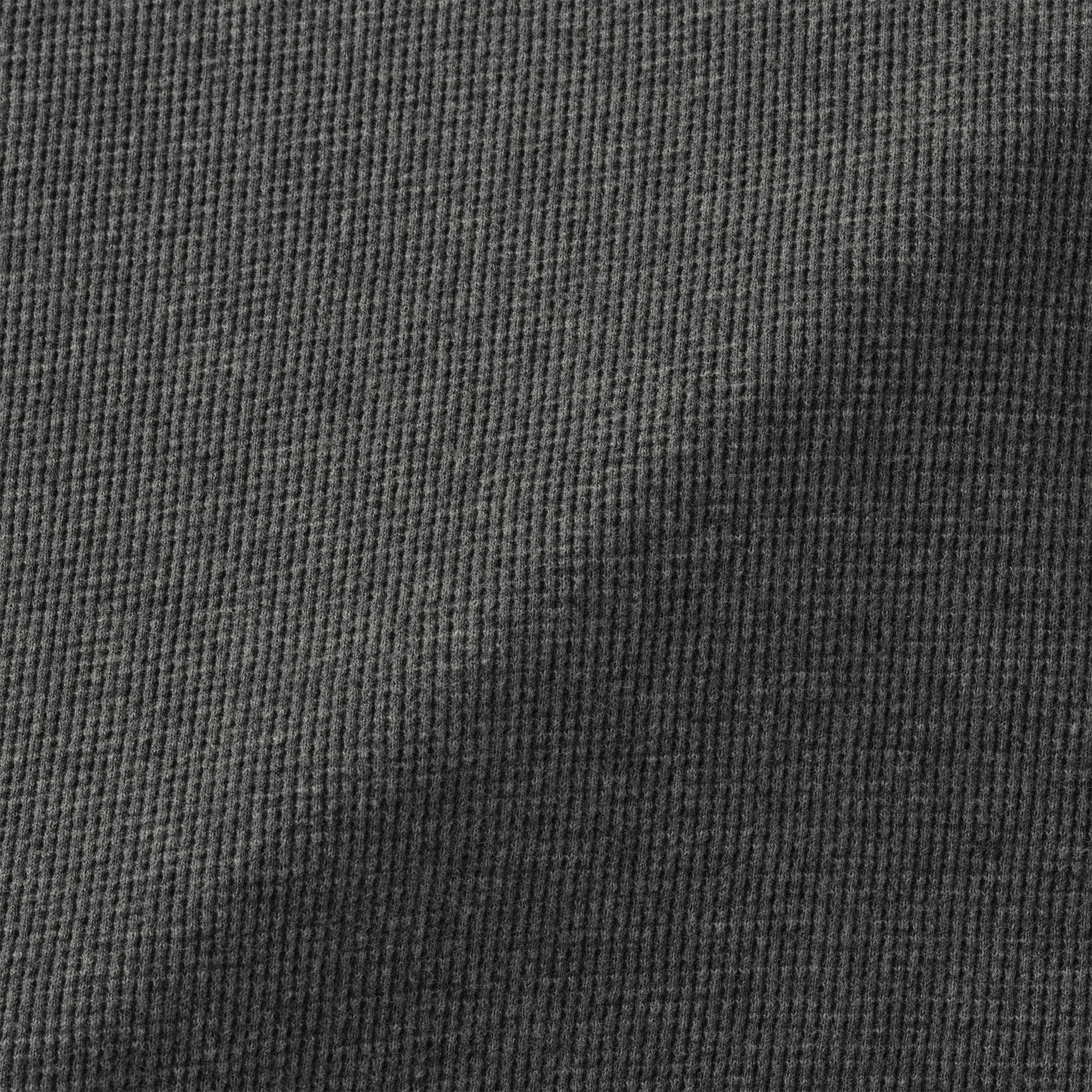 婦人　ワッフル編みクルーネック長袖カーディガン