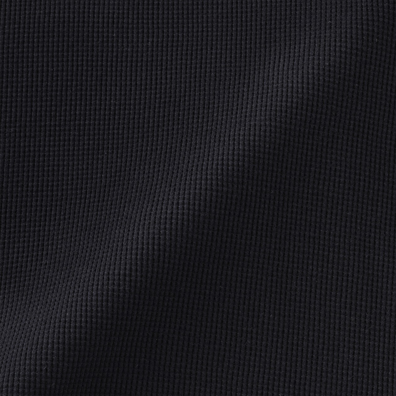 婦人　ワッフル編みクルーネック長袖カーディガン