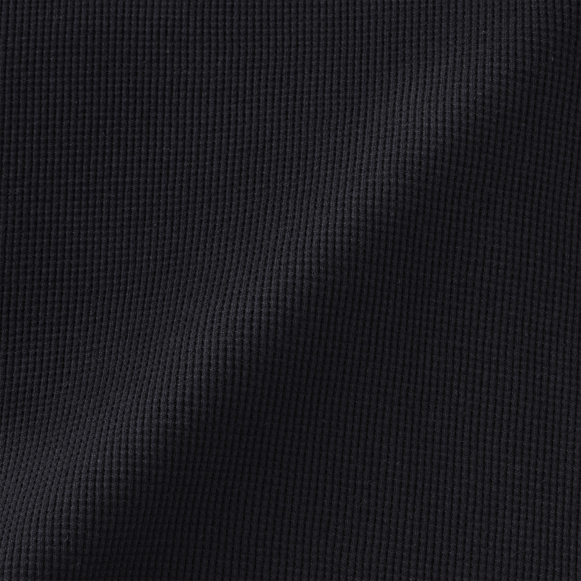 婦人　ワッフル編みクルーネック長袖カーディガン