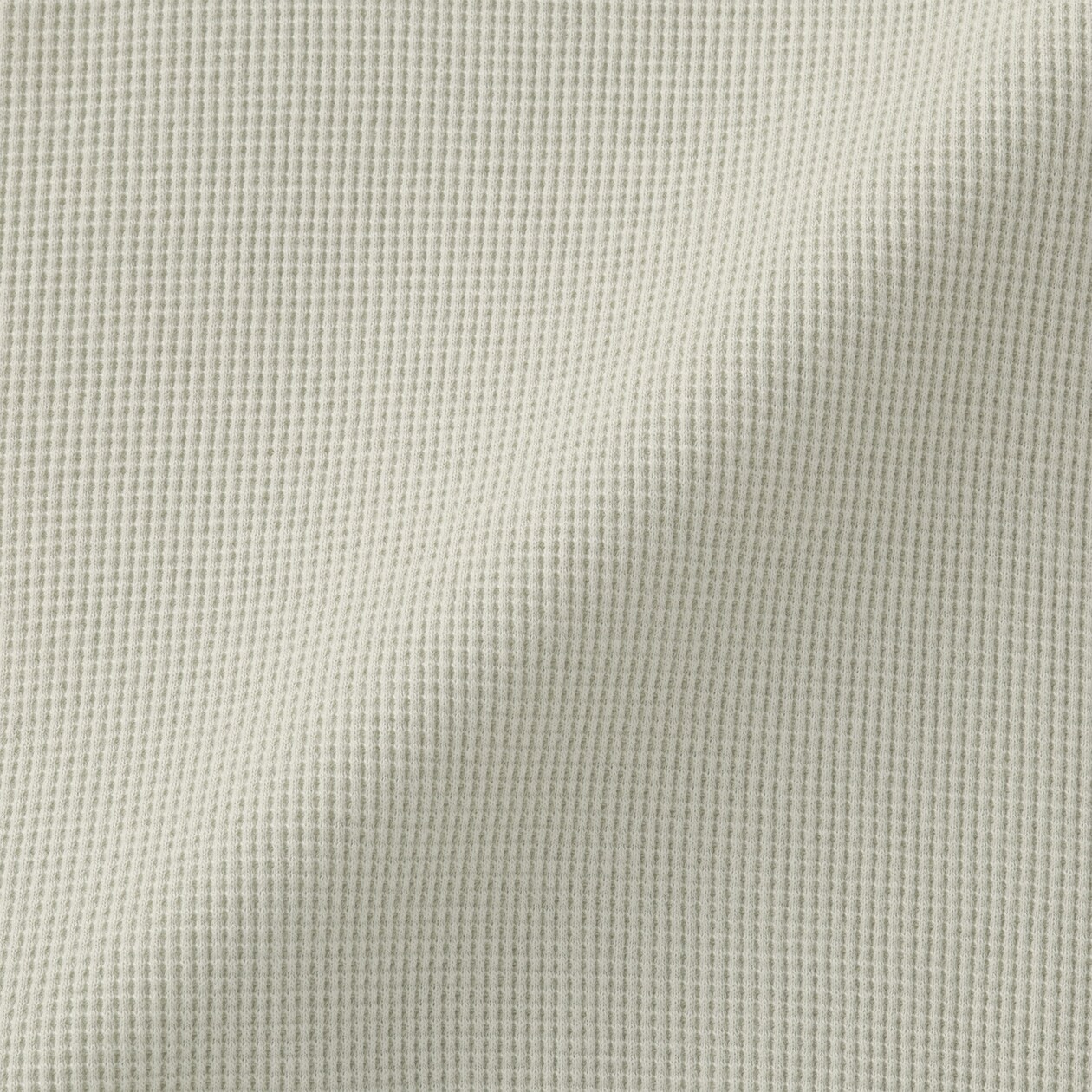 婦人　ワッフル編みクルーネック長袖カーディガン