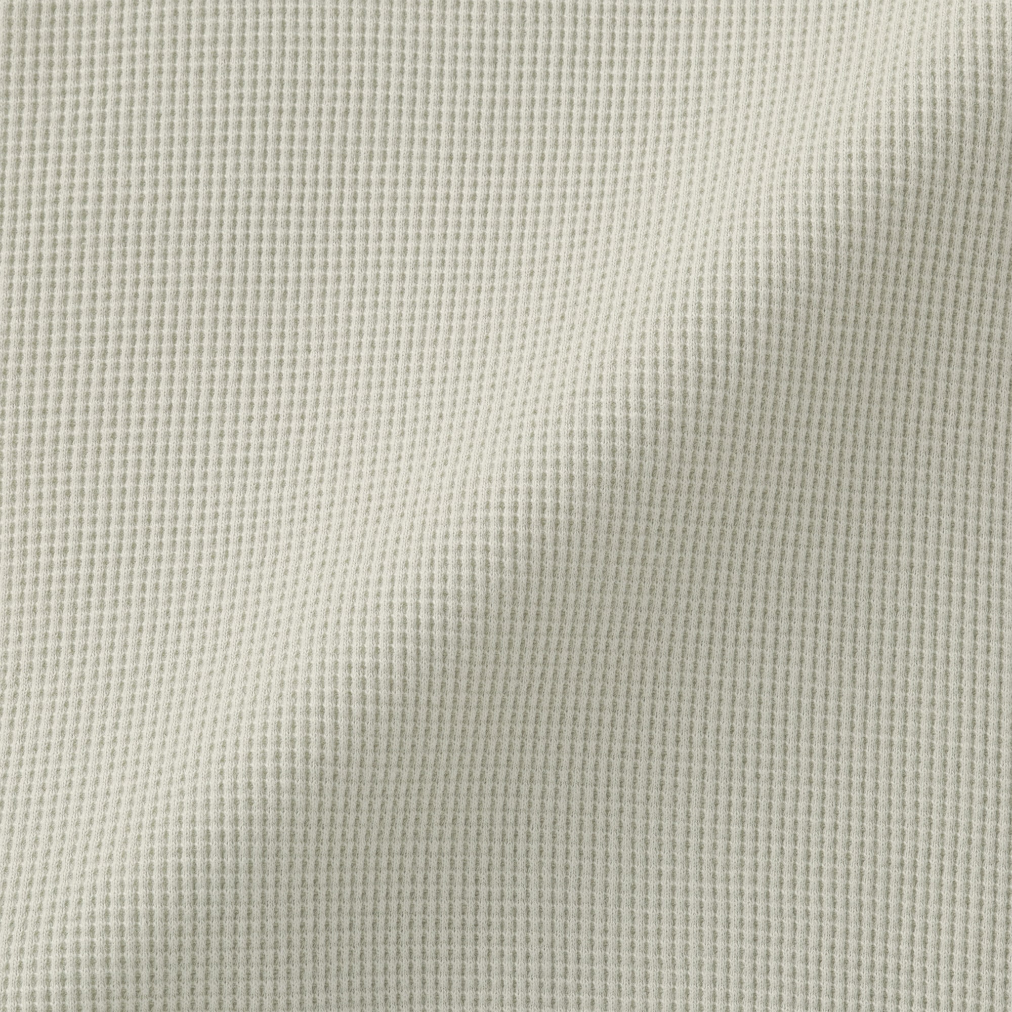 婦人　ワッフル編みクルーネック長袖カーディガン