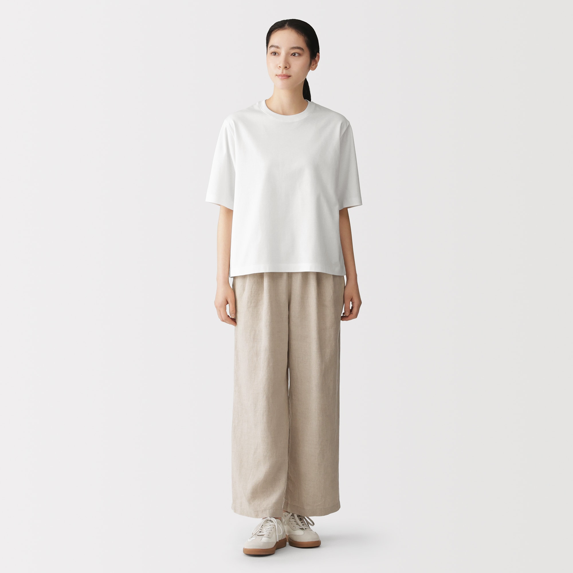 婦人　涼感ＵＶカットクルーネックワイド半袖Ｔシャツ