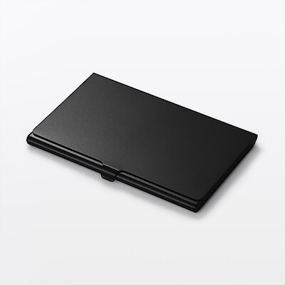 【２月中旬発売予定】アルミカードケース　薄口　黒　約６０×９３ｍｍ　約１５枚収納