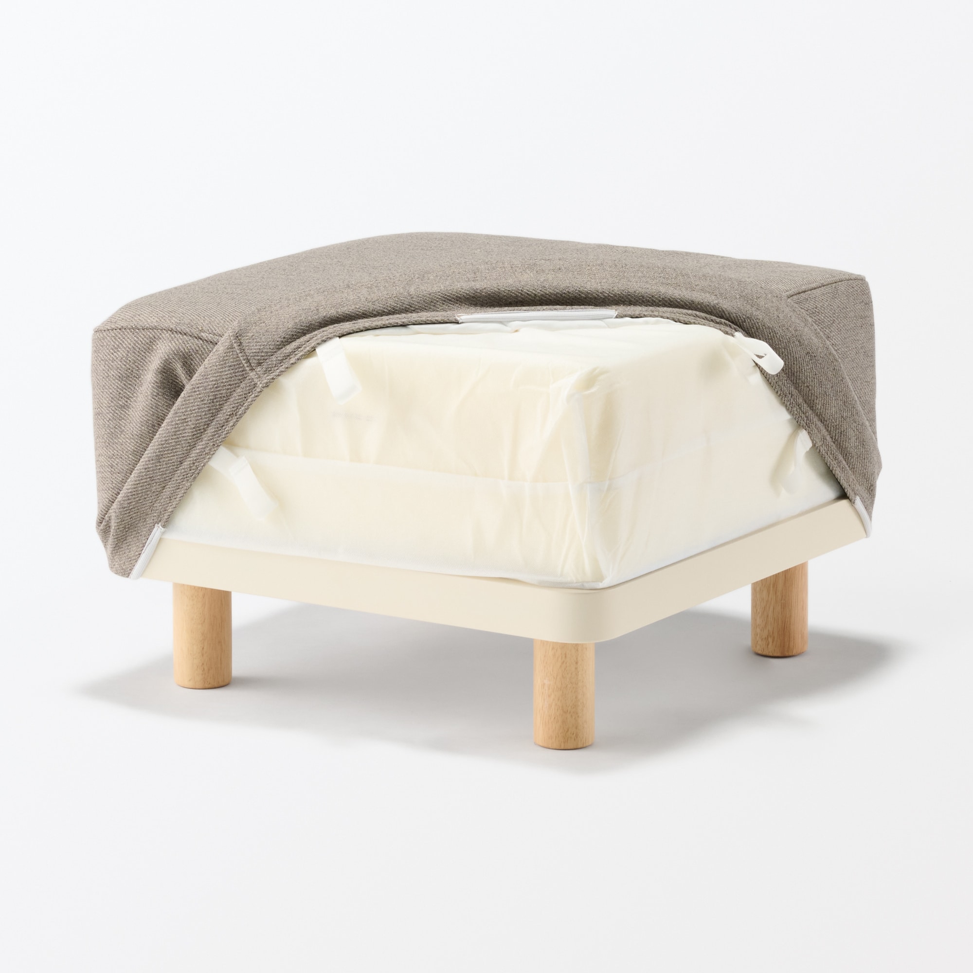 脚付スツール ベージュ | 無印良品