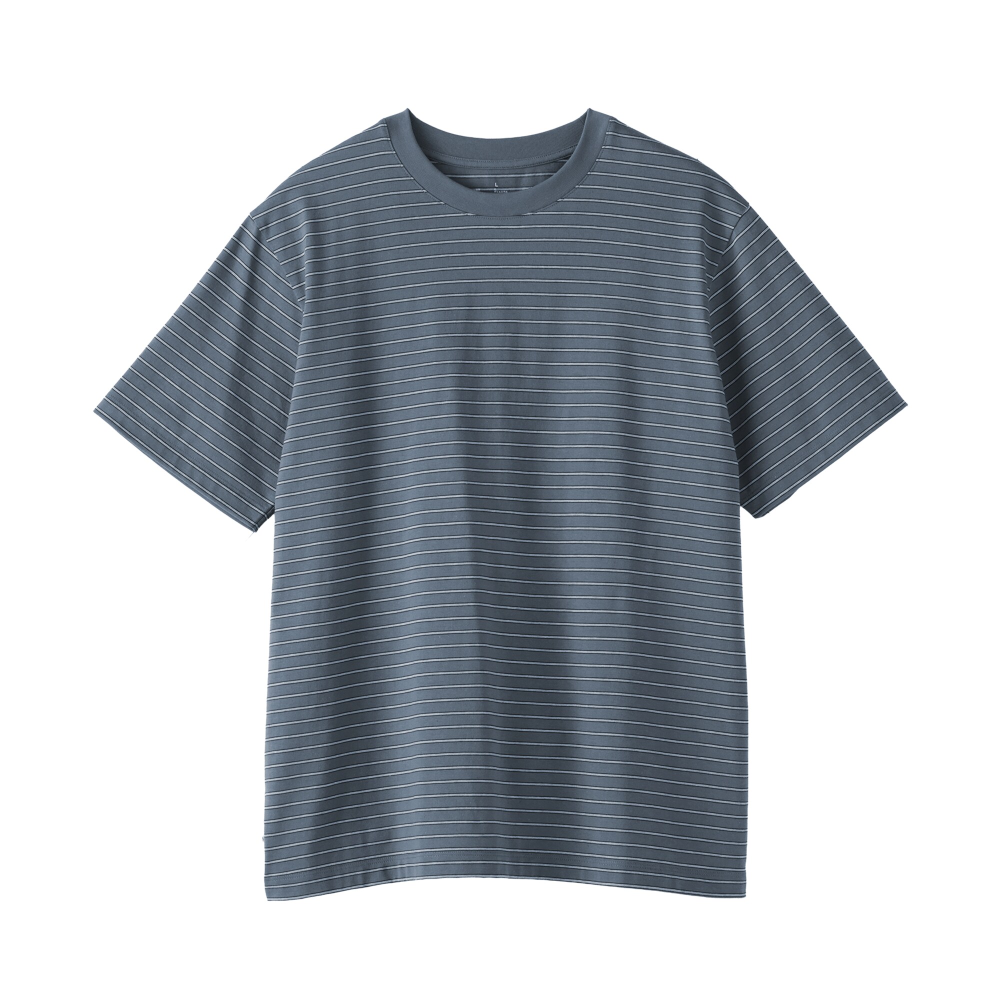 紳士　天竺編みクルーネック半袖Ｔシャツ（ボーダー）