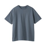 紳士　天竺編みクルーネック半袖Ｔシャツ（ボーダー）