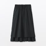 婦人　強撚　ギャザースカート