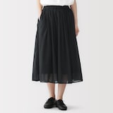 婦人　強撚　ギャザースカート