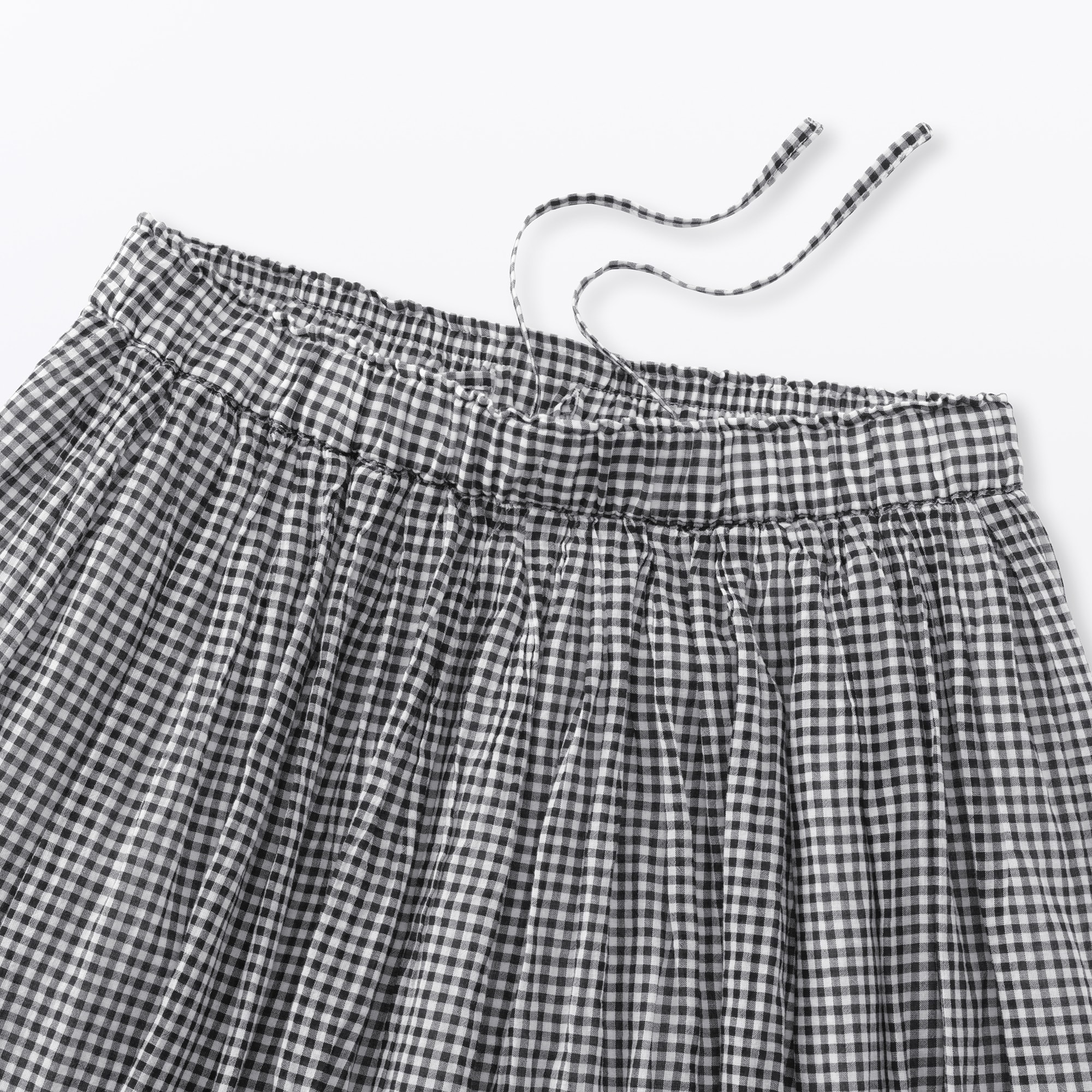 婦人　強撚　ギャザースカート