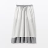 婦人　強撚　ギャザースカート