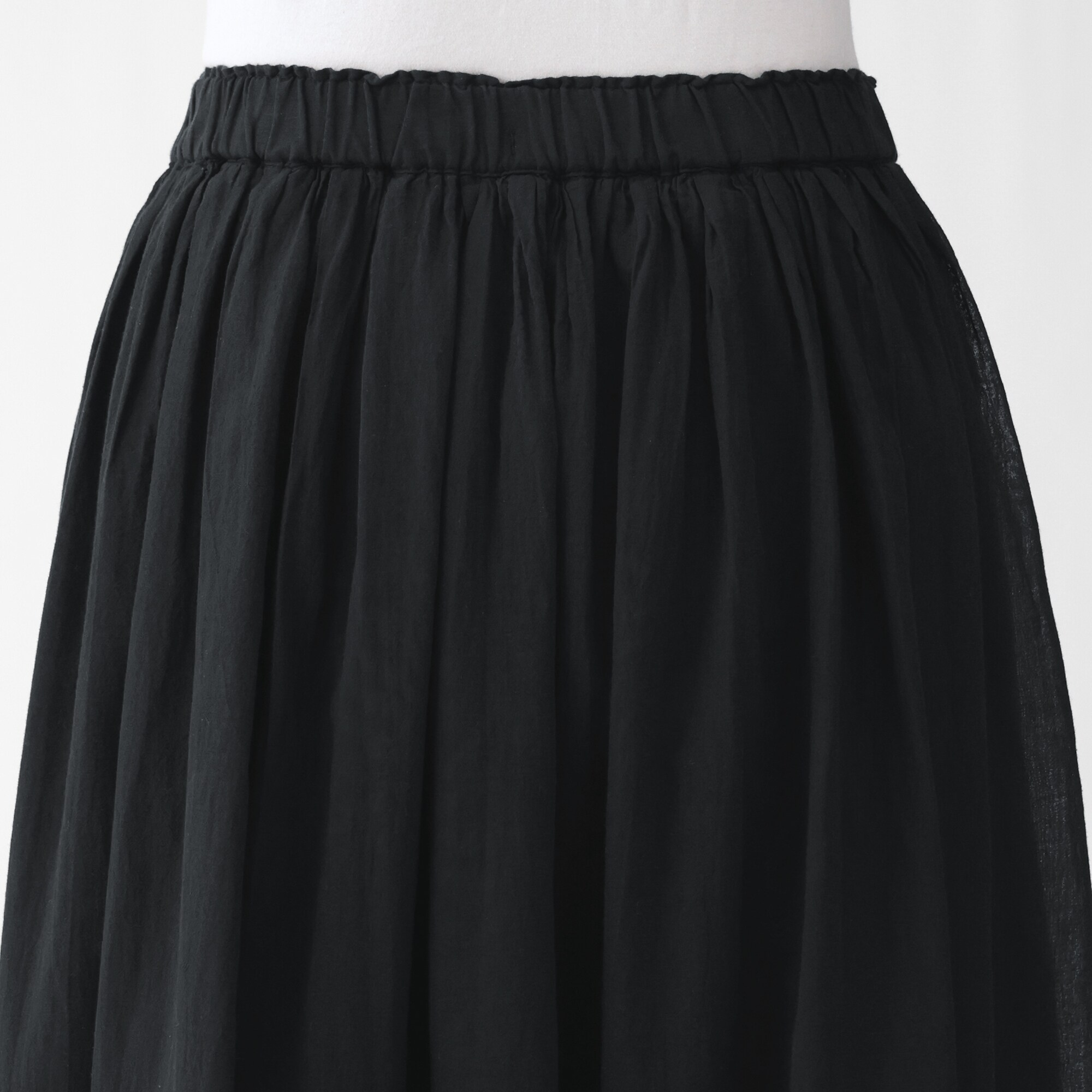 婦人　強撚　ギャザースカート