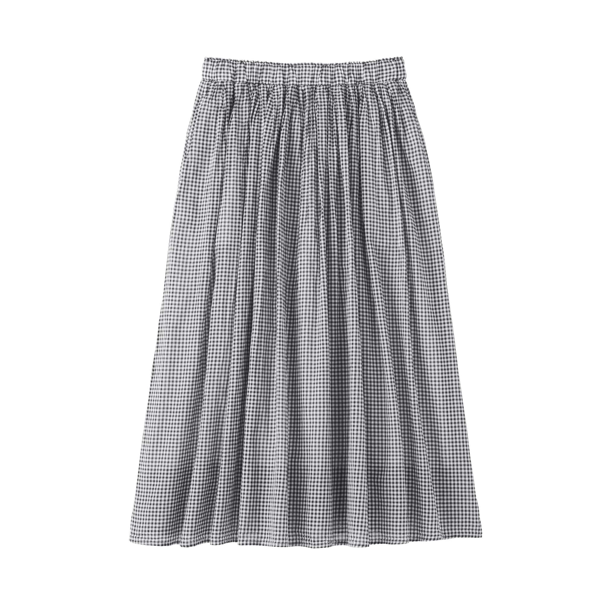 婦人　強撚　ギャザースカート