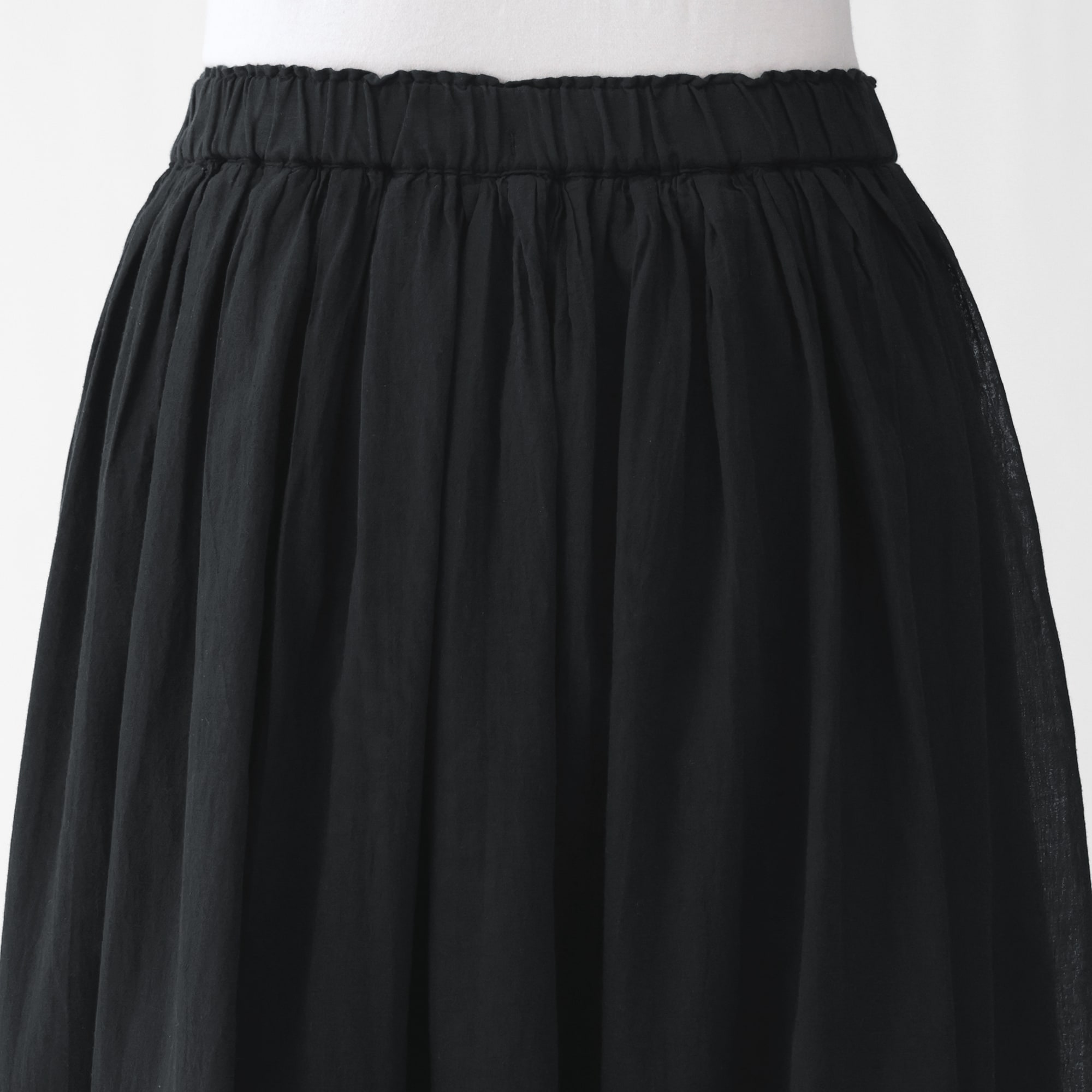 婦人　強撚　ギャザースカート