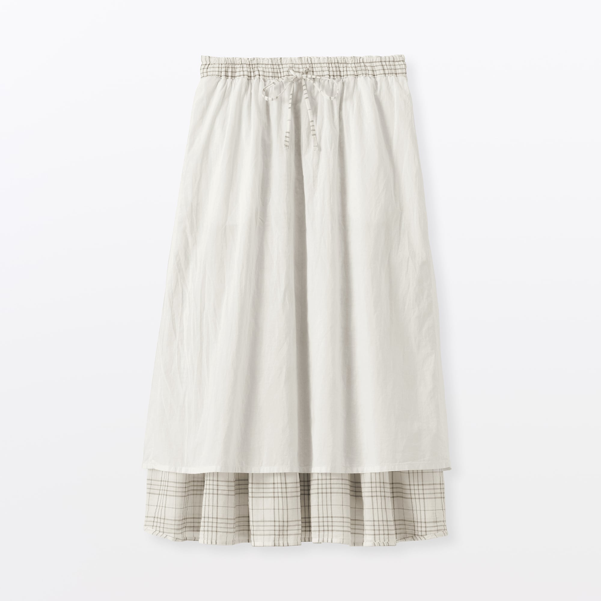 婦人　強撚　ギャザースカート