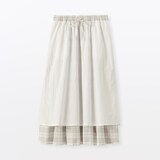 婦人　強撚　ギャザースカート