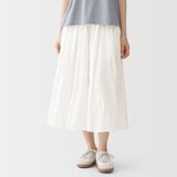 婦人　不揃い楊柳　イージースカートパンツ