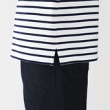 紳士　洗いざらし太番手ボートネック五分袖Ｔシャツ