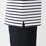 紳士　洗いざらし太番手ボートネック五分袖Ｔシャツ