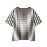 紳士　洗いざらし太番手ボートネック五分袖Ｔシャツ