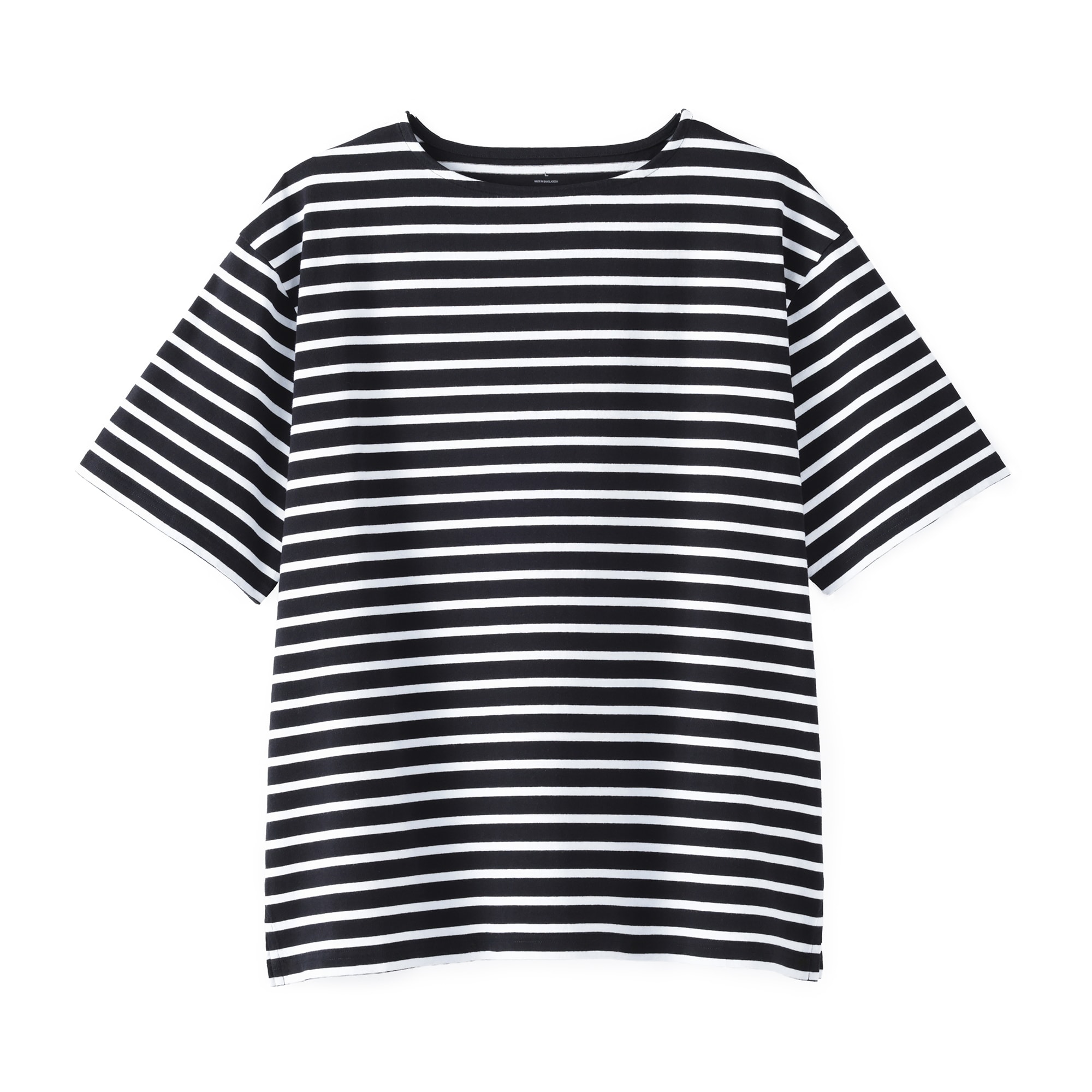 紳士　洗いざらし太番手ボートネック五分袖Ｔシャツ