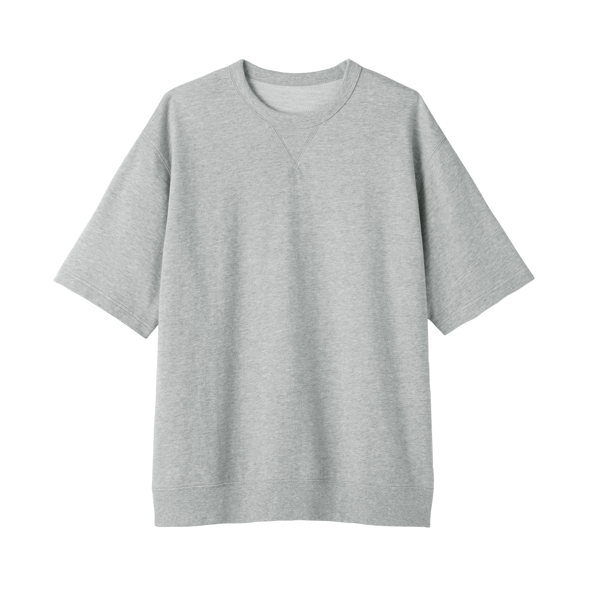 紳士　ライトスウェットクルーネック五分袖Ｔシャツ