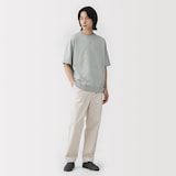 紳士　ライトスウェットクルーネック五分袖Ｔシャツ