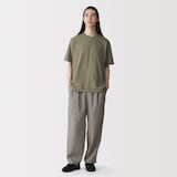 紳士　洗いざらし天竺編みクルーネックワイド半袖Ｔシャツ