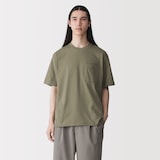 紳士　洗いざらし天竺編みクルーネックワイド半袖Ｔシャツ