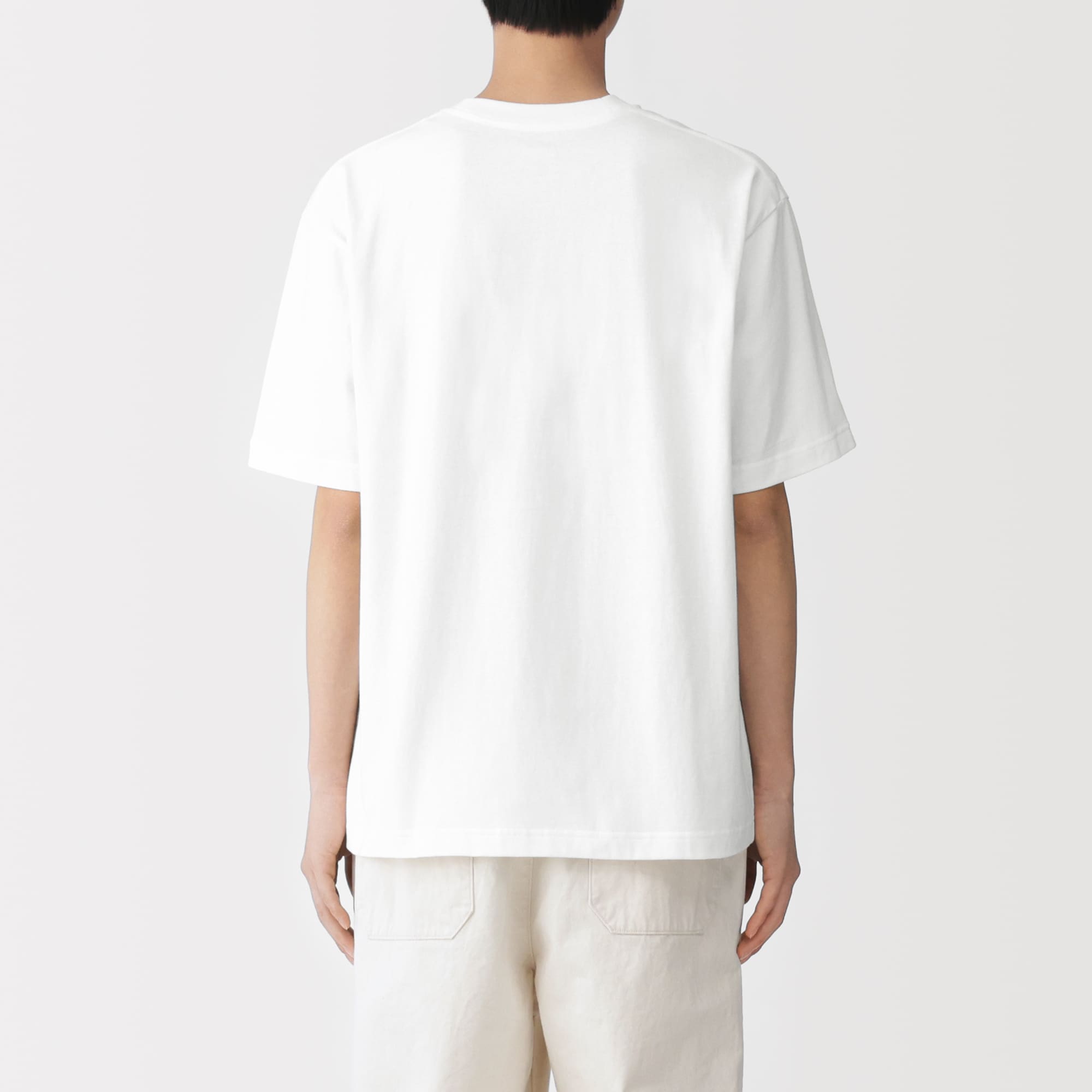 紳士　洗いざらし天竺編みクルーネックワイド半袖Ｔシャツ