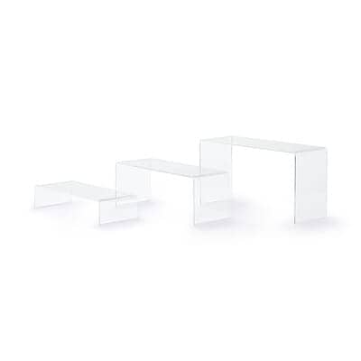 【ワイド】アクリルディスプレイ　コの字型　３個セット　３サイズ