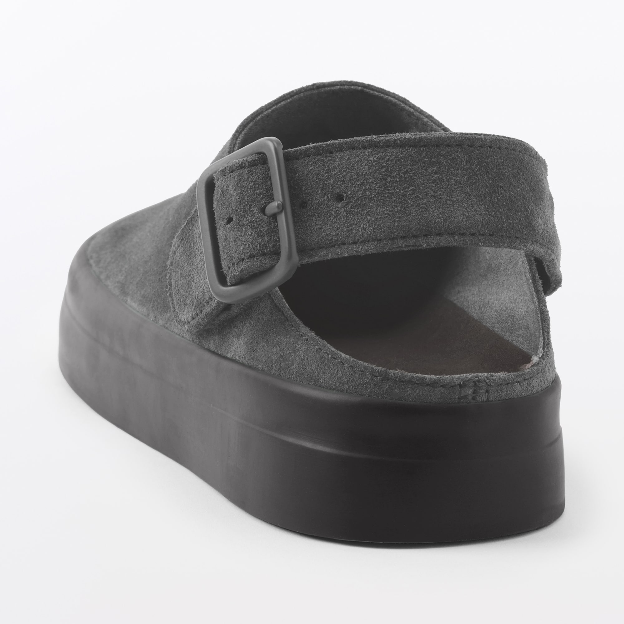 紳士　レザー　ヒールベルトクロッグシューズ