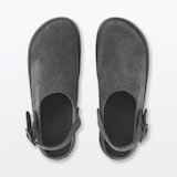 紳士　レザー　ヒールベルトクロッグシューズ