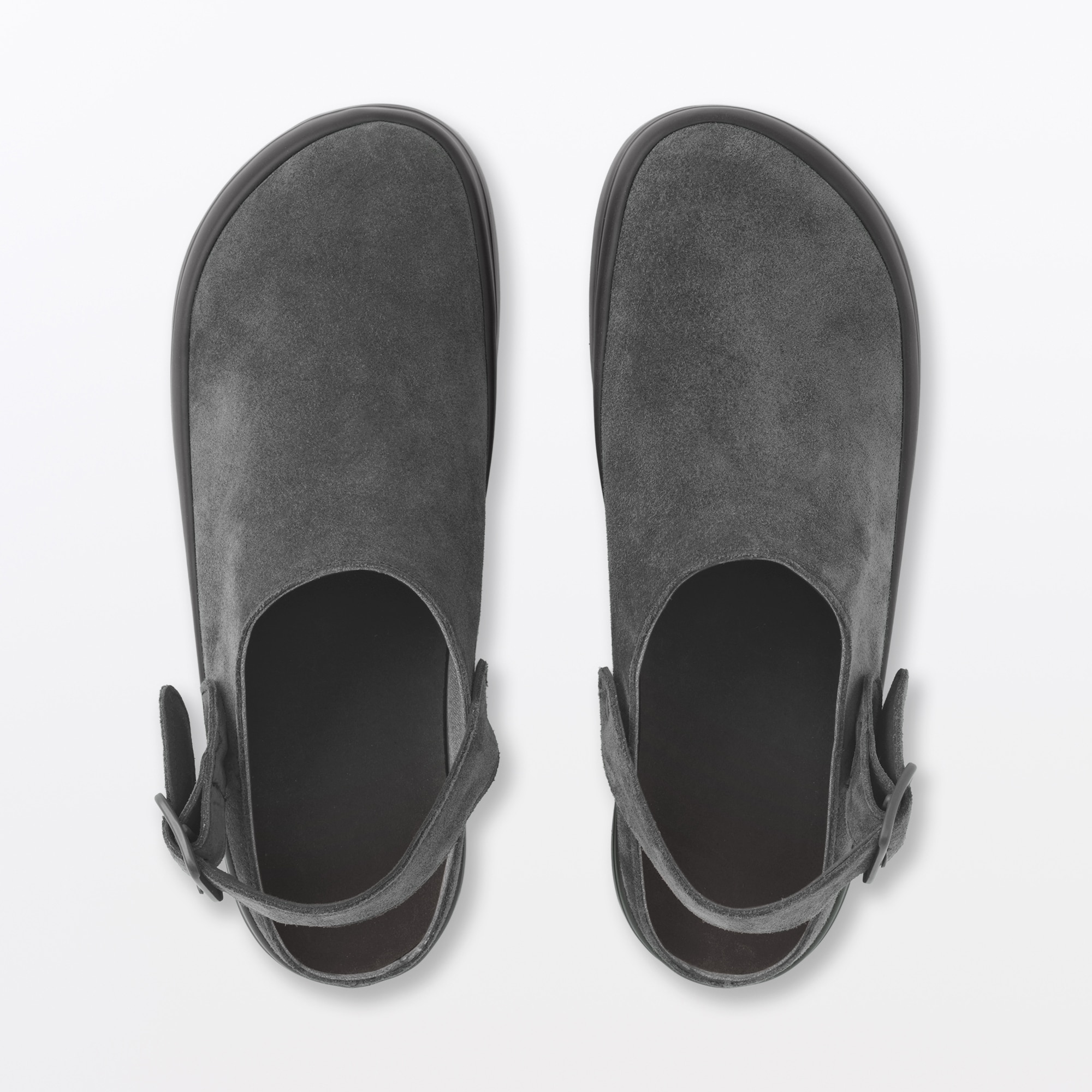 紳士　レザー　ヒールベルトクロッグシューズ