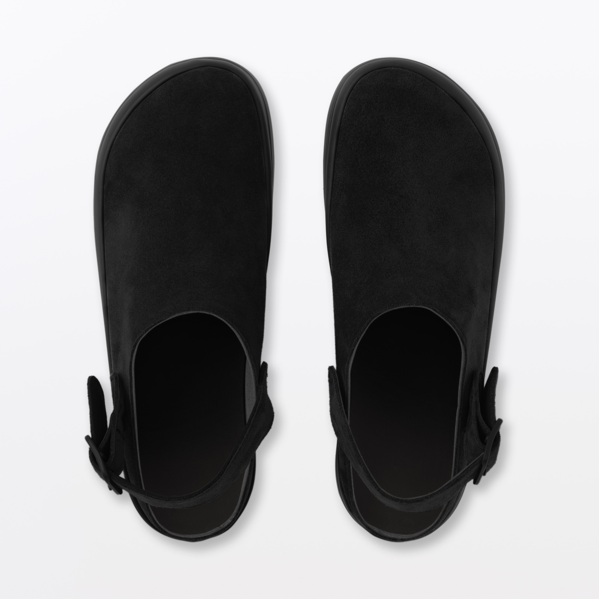 紳士　レザー　ヒールベルトクロッグシューズ