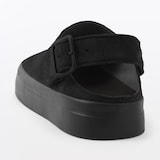 紳士　レザー　ヒールベルトクロッグシューズ