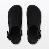 紳士　レザー　ヒールベルトクロッグシューズ