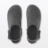 婦人　レザー　ヒールベルトクロッグシューズ