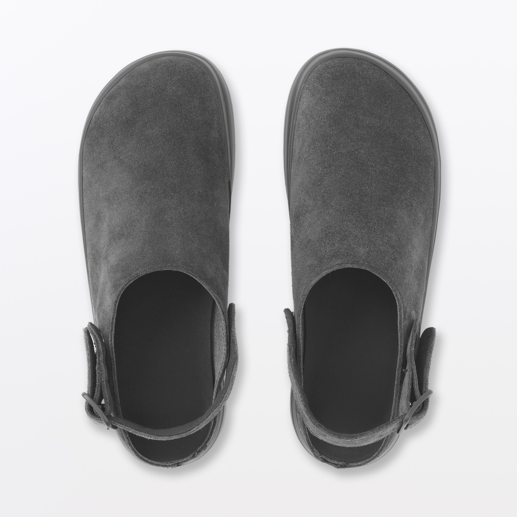 婦人　レザー　ヒールベルトクロッグシューズ