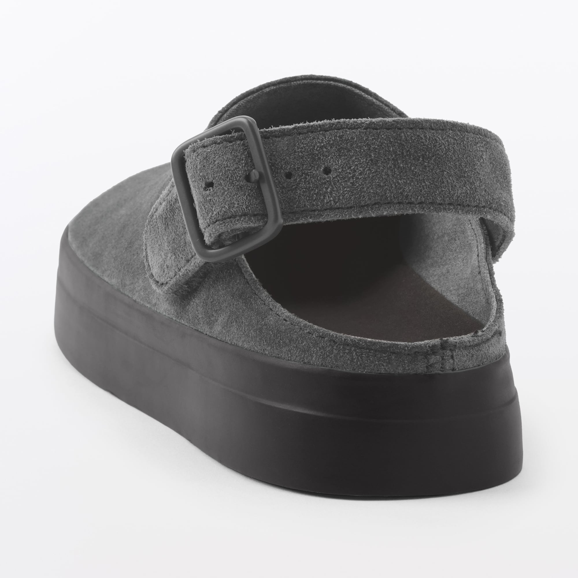 婦人　レザー　ヒールベルトクロッグシューズ