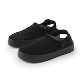 婦人　レザー　ヒールベルトクロッグシューズ