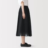 婦人　強撚　ギャザースカート