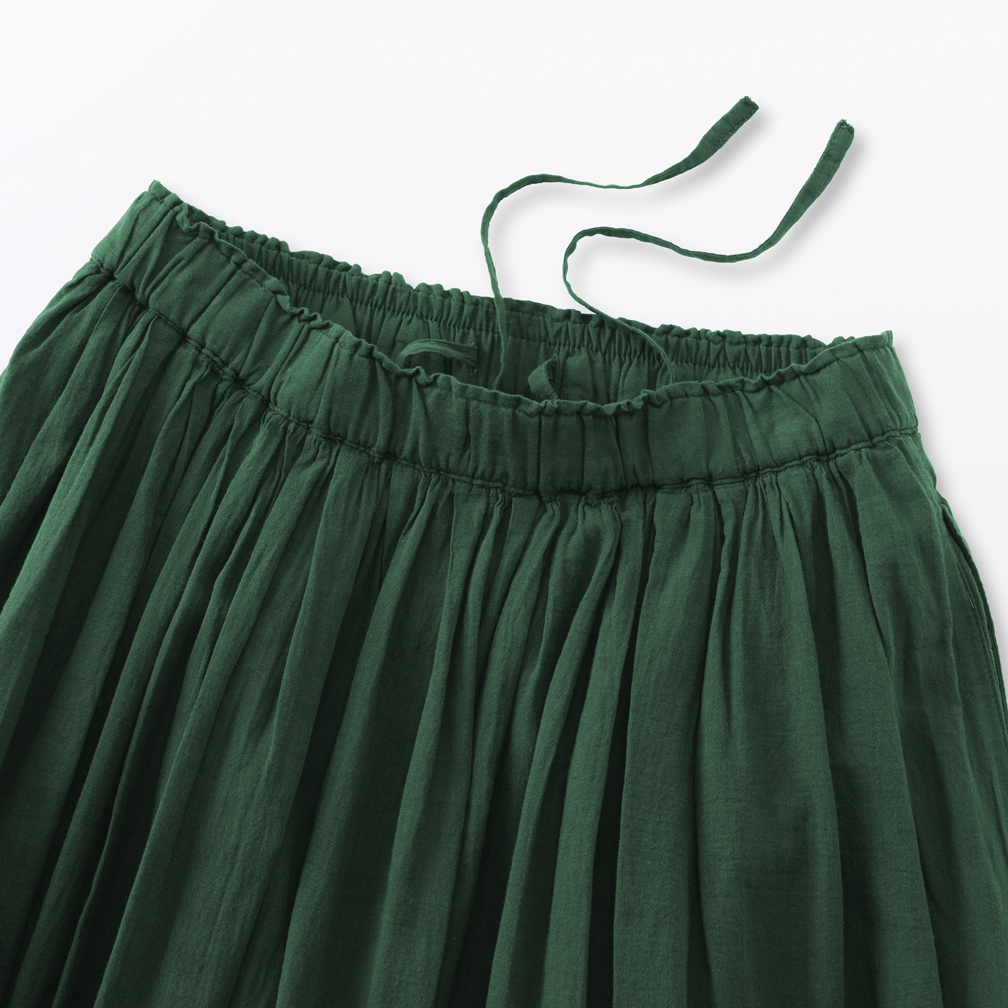 婦人　強撚　ギャザースカート