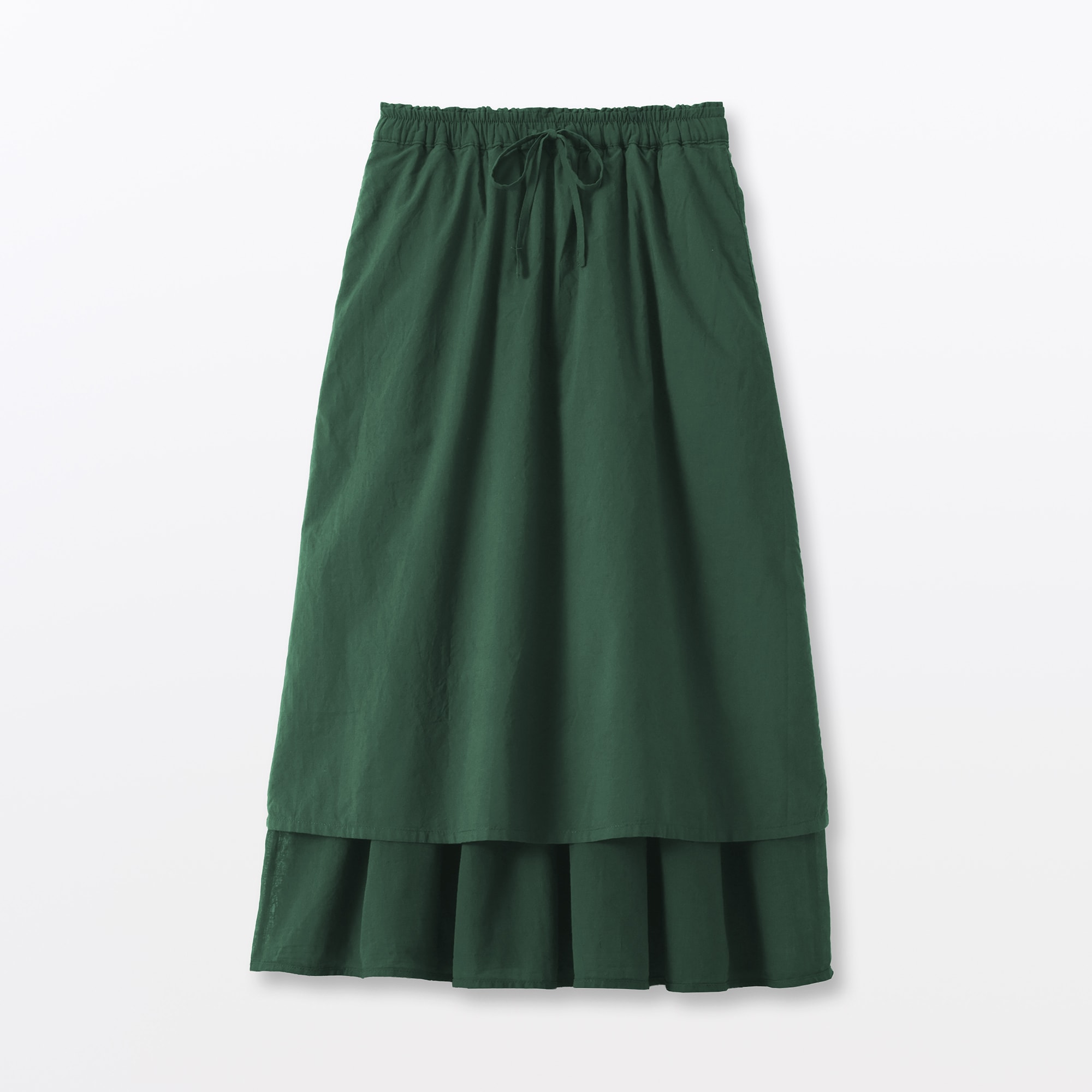婦人　強撚　ギャザースカート