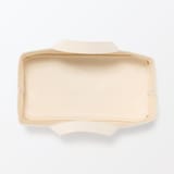 綿帆布　持ち手付ソフトボックス　スリム小