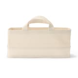 綿帆布　持ち手付ソフトボックス　スリム小